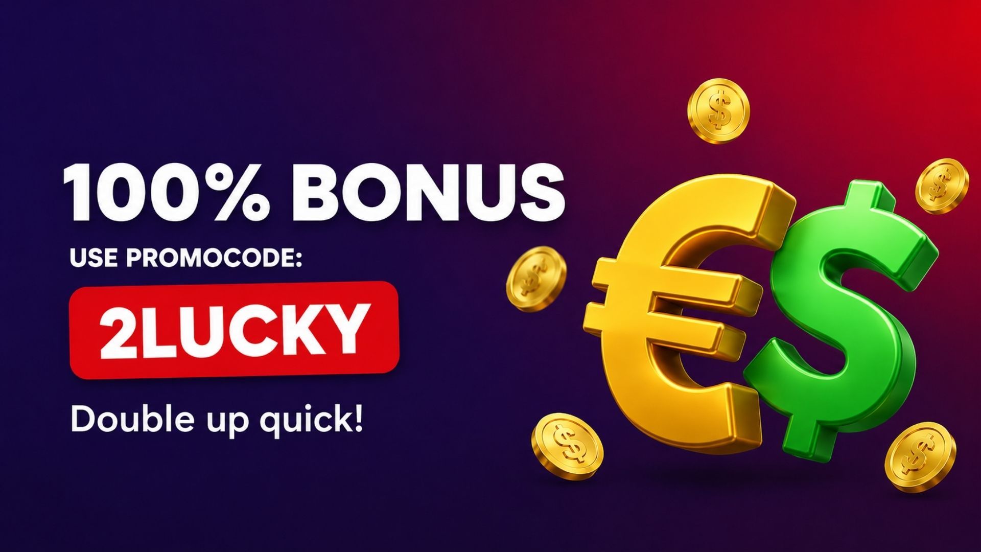 2LUCKY – 100% bonus na depozit sa brzim klađenjem